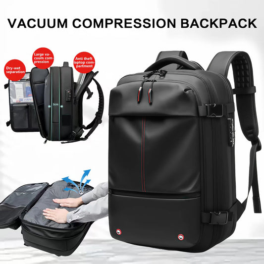 Travel Backpack with Vacuum Compression & 17” Laptop Compartment