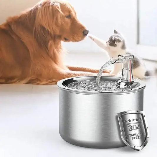 2L fully stainless steel pet water dispenser
