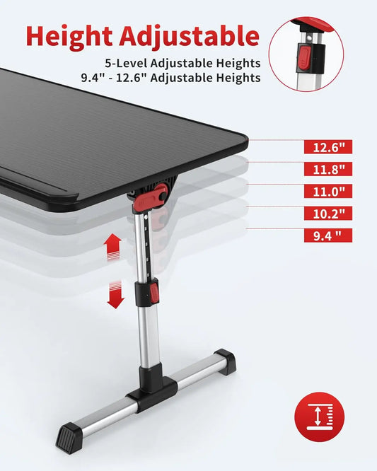 Adjustable Foldable Portable Laptop Stand Black Medium Size