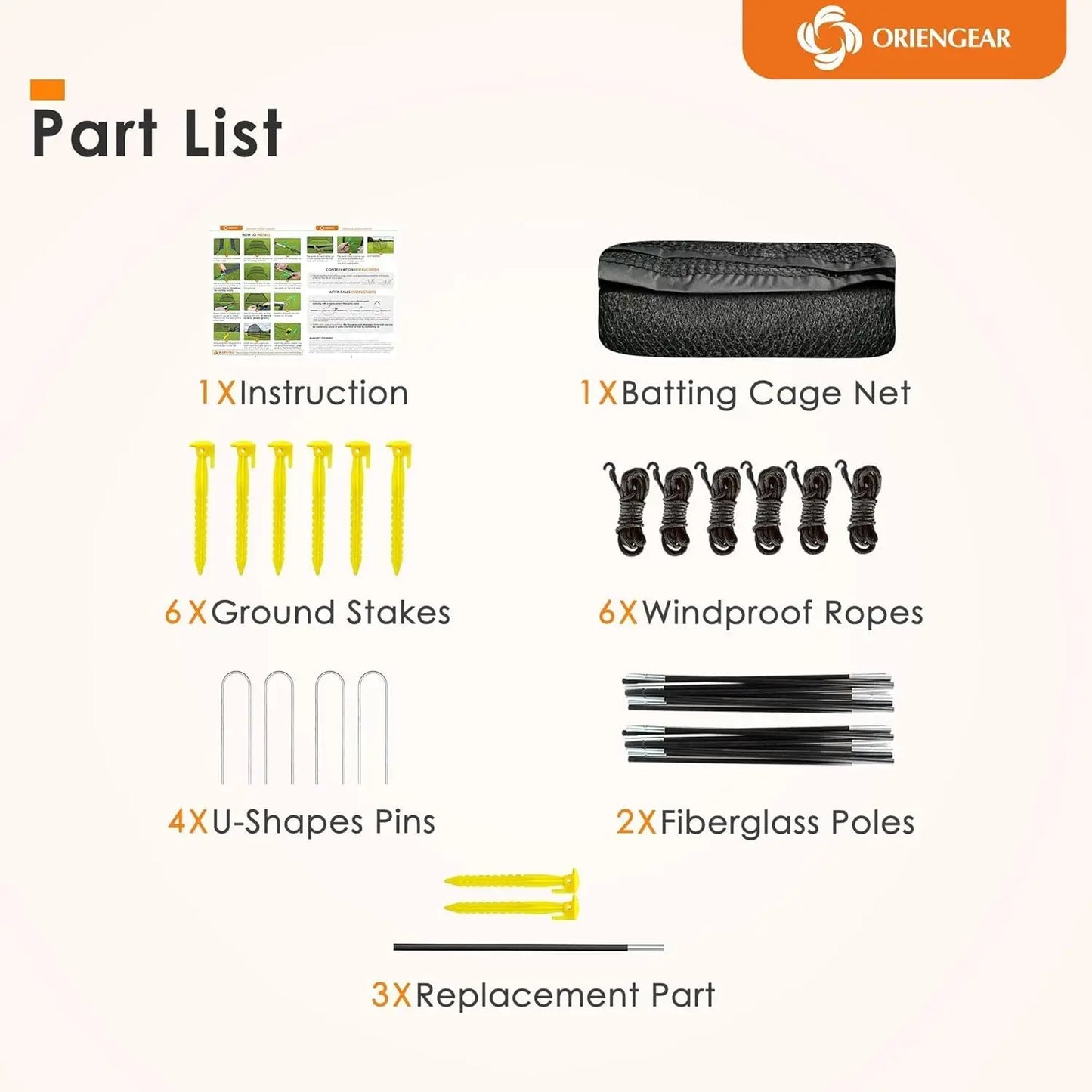 Portable Baseball Batting Cage Training Net