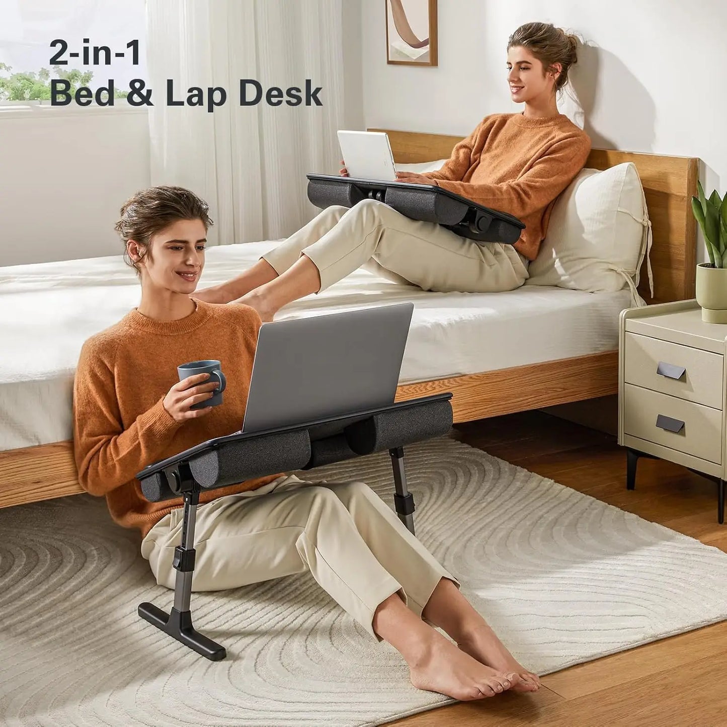 Foldable Adjustable Laptop Bed Desk Lap Table