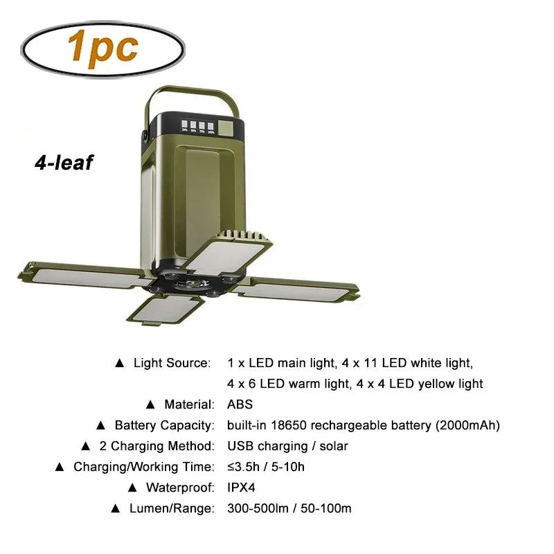 Solar Camping Lantern with Power Bank Function