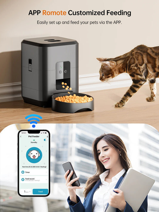 Smart App-Controlled Cat Feeder Gift