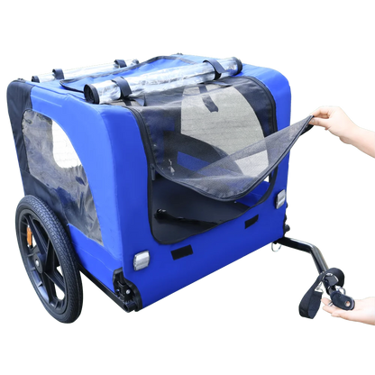 DB Blue 16-Inch Pet Bike Trailer Carrier
