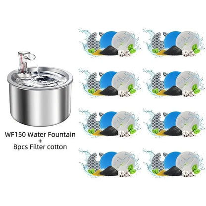 2L fully stainless steel pet water dispenser