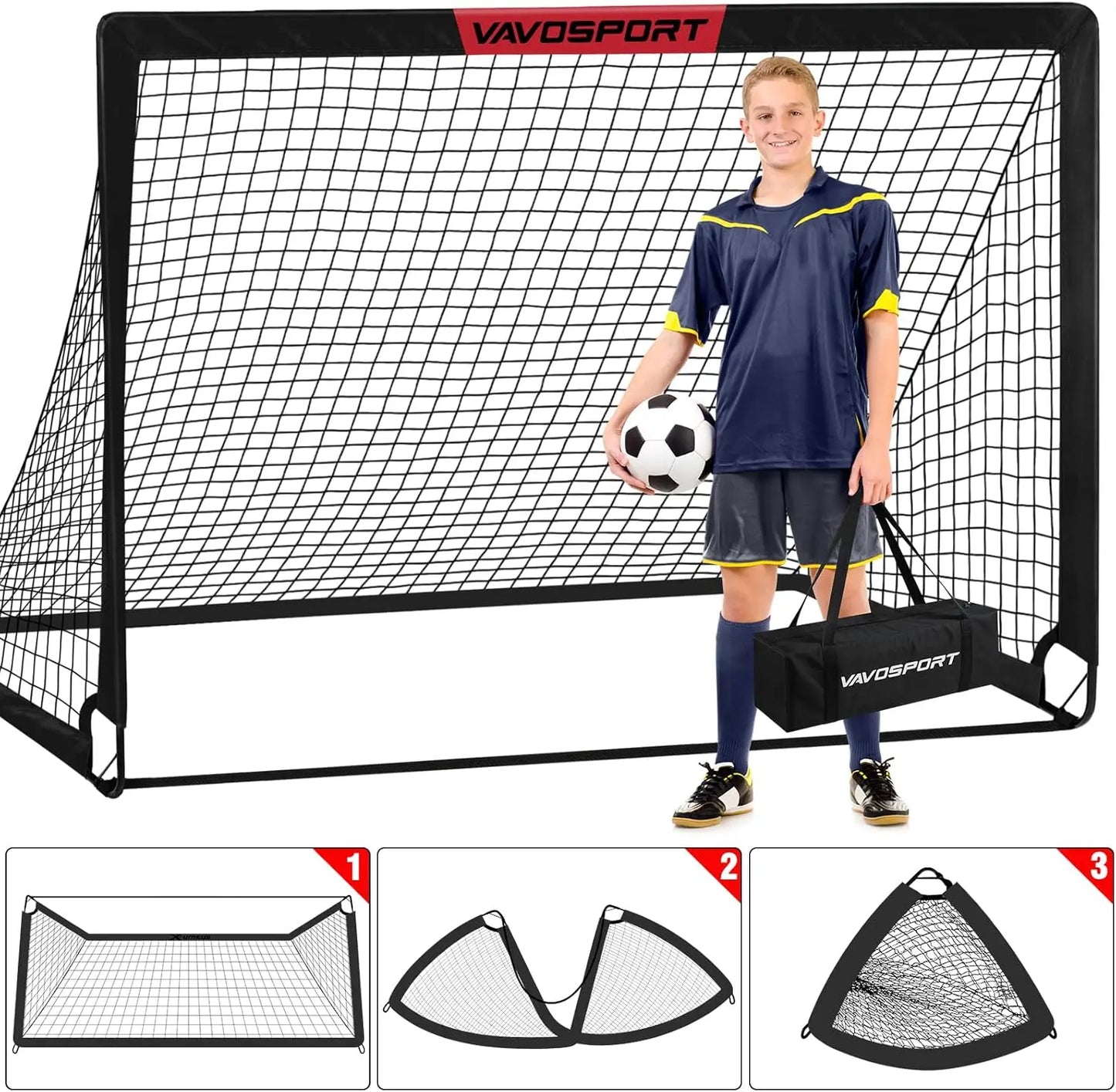 6x4 ft Portable Soccer Set for Toddler Youth Sports