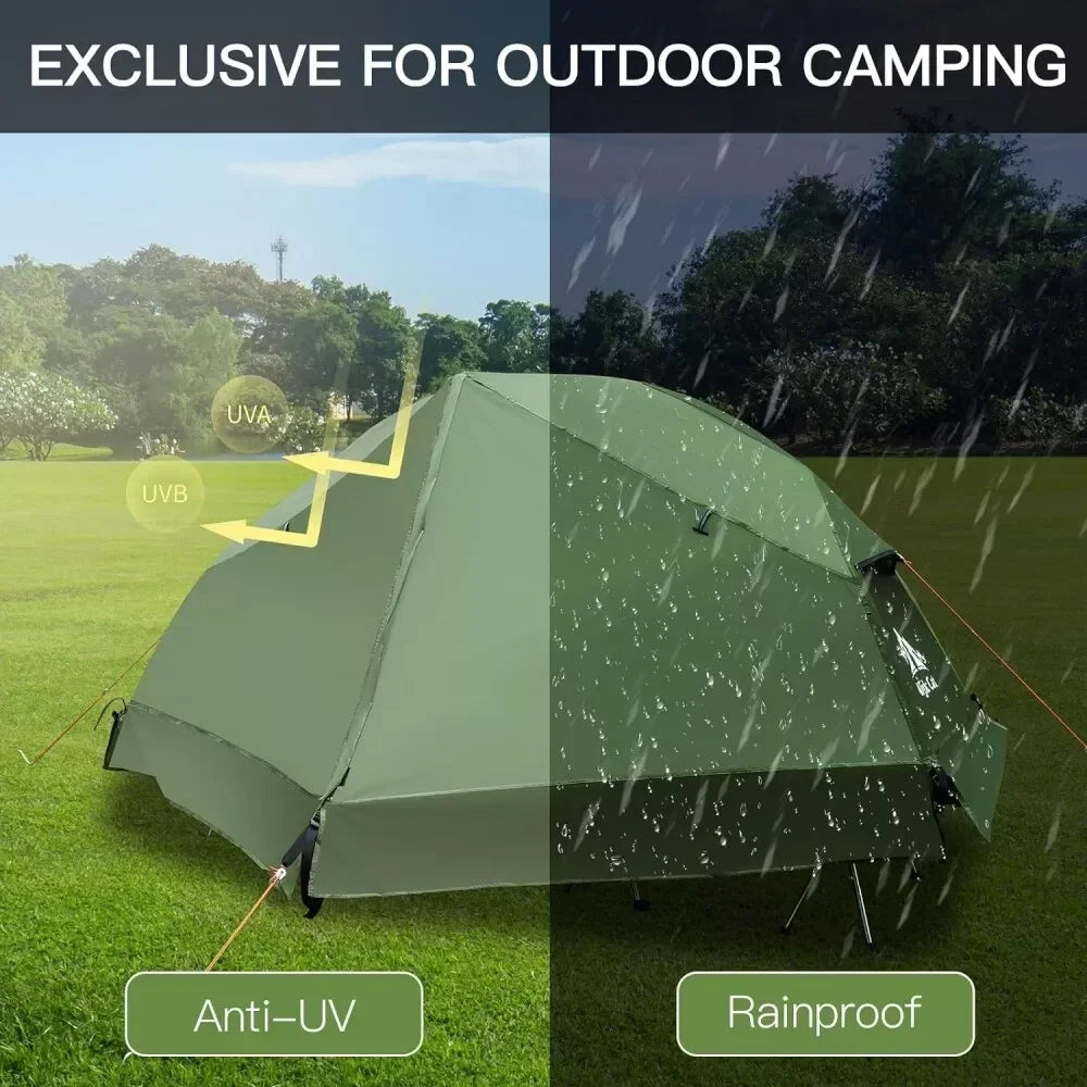 Night Cat Waterproof 1-Person Camping Cot Tent