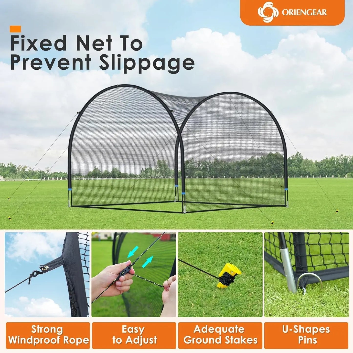 Portable Baseball Batting Cage Training Net