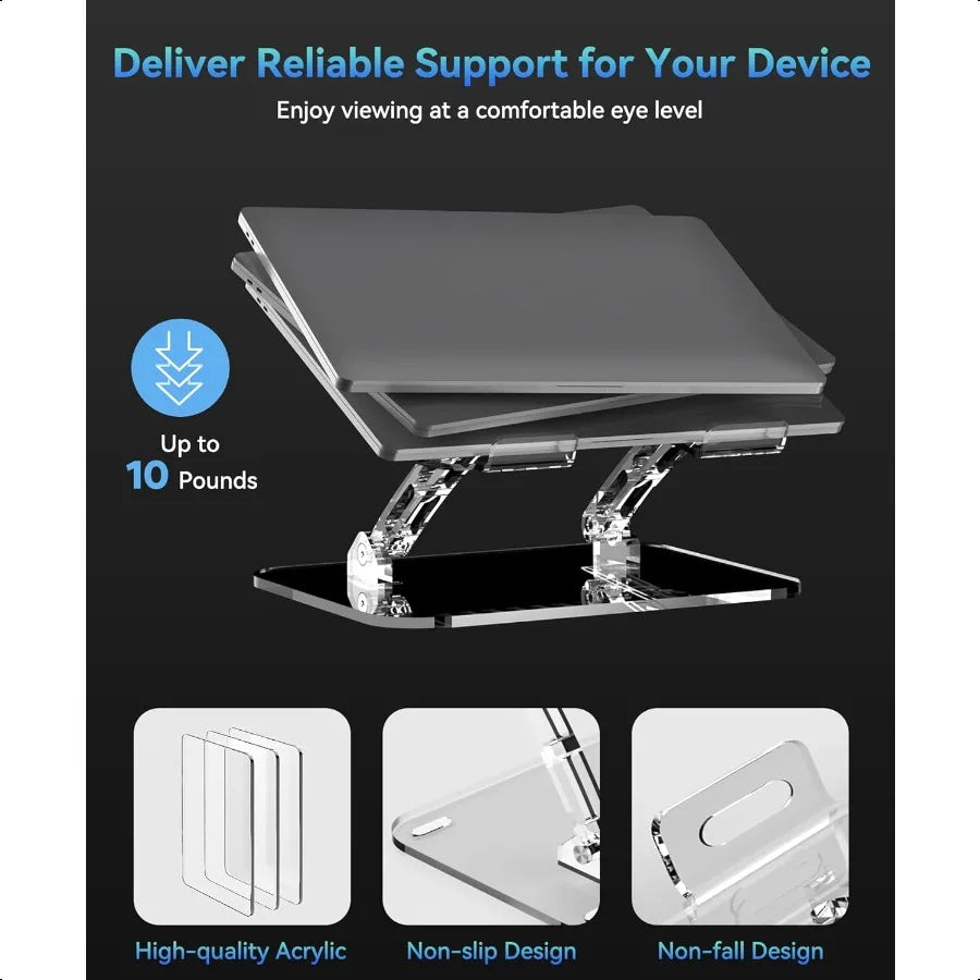 Adjustable Foldable Laptop Stand Ergonomic Portable Design