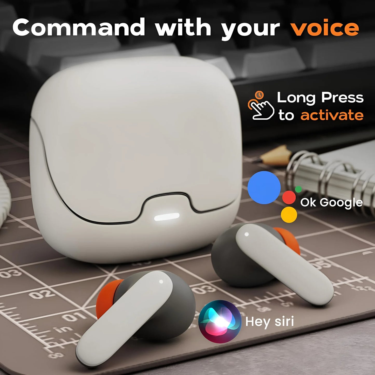 TWS Wireless Earbuds BT 5.4 Low Latency Game Earphones