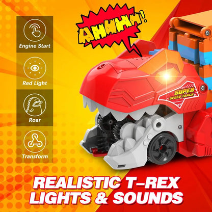 3-in-1 Dinosaur Transport Truck Toy