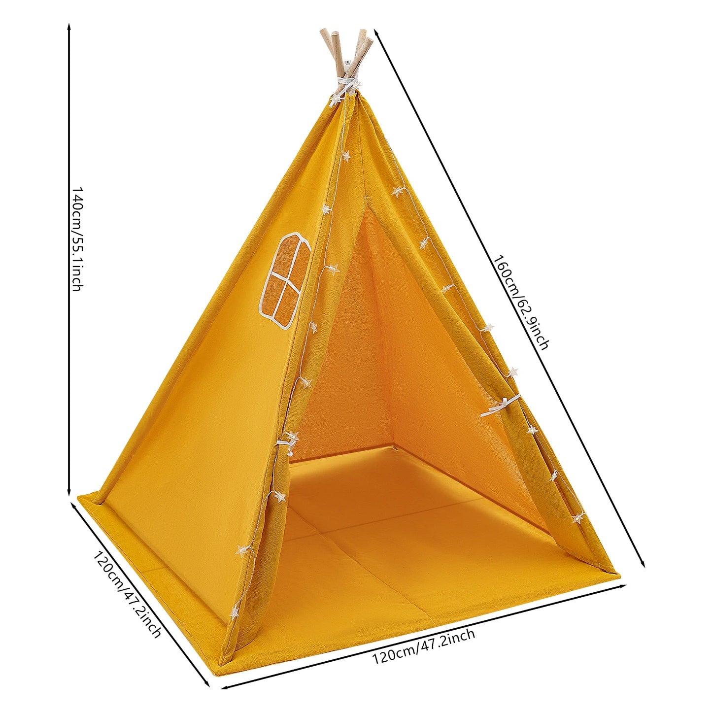 Portable Foldable Kids Play Tent with Lights