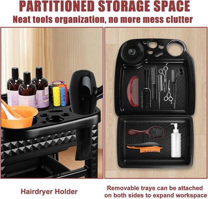 5-Tier Salon Rolling Cart Hairdressing Storage Trolley