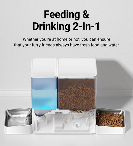 2-in-1 Automatic Pet Feeder Fountain