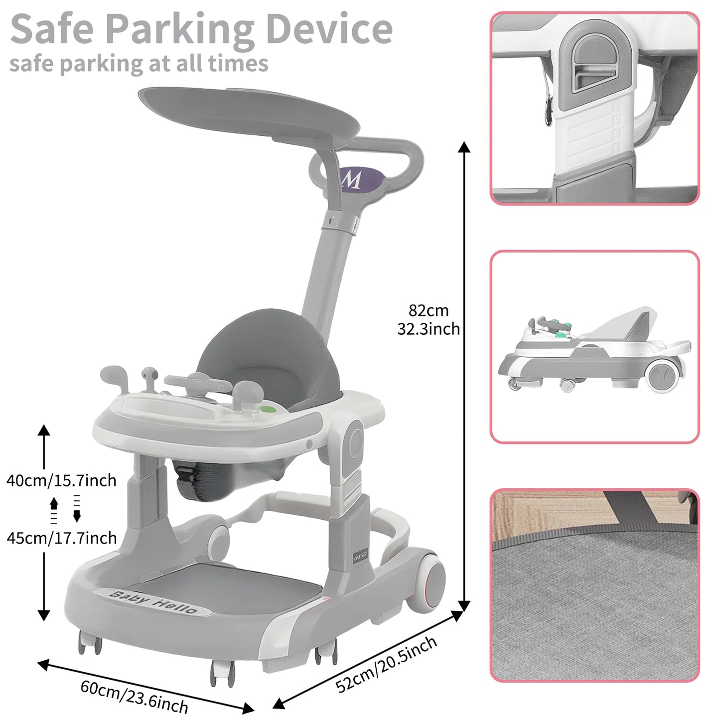 2025 Multifunctional Baby Walker With Sunshade and Seat