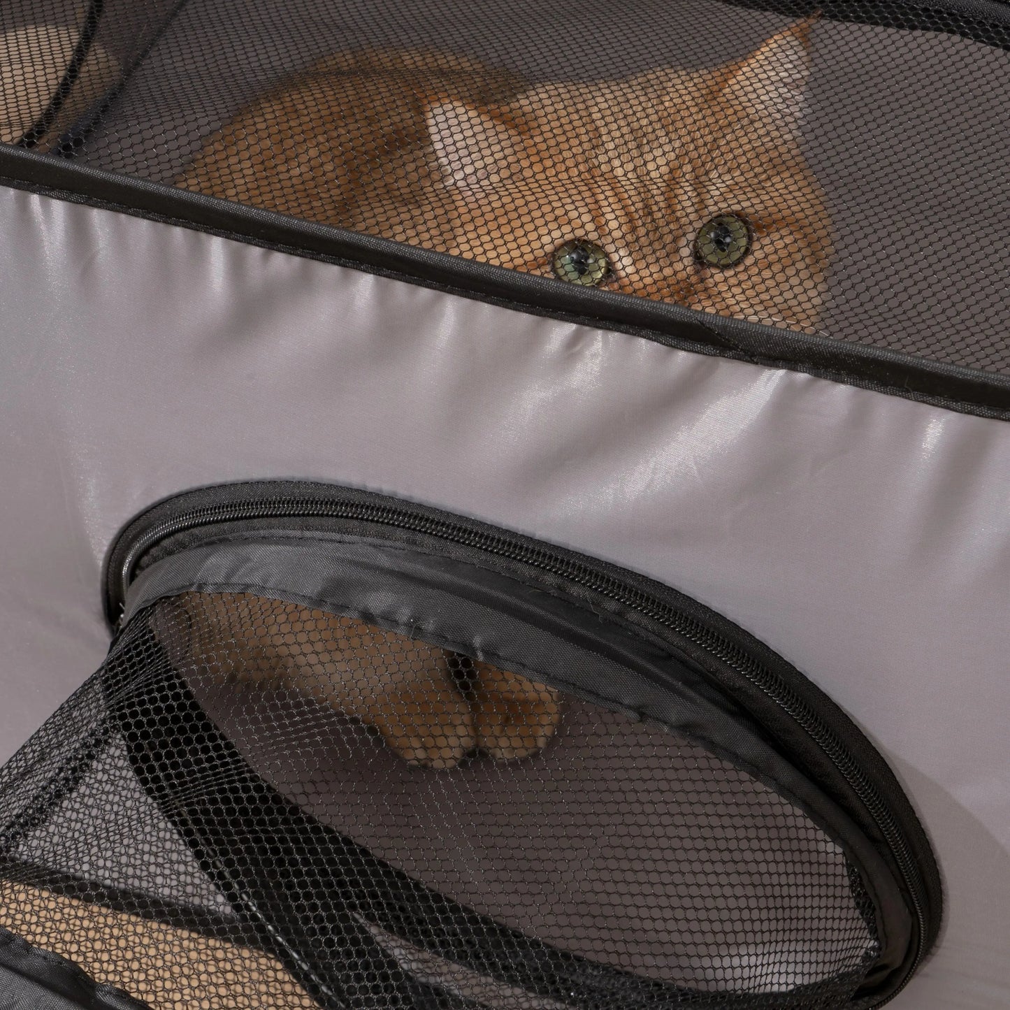 Square Gray Cats & Dogs Play Tunnel Foldable Pet Nest