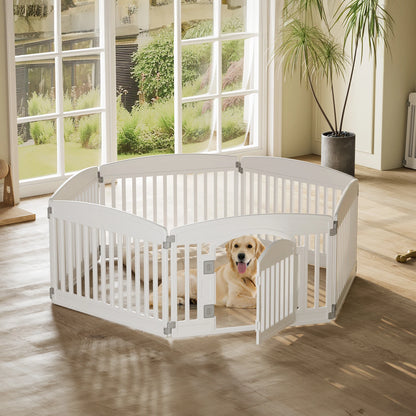 JHK 6-Panel Plastic Dog Playpen (24in, Expandable)