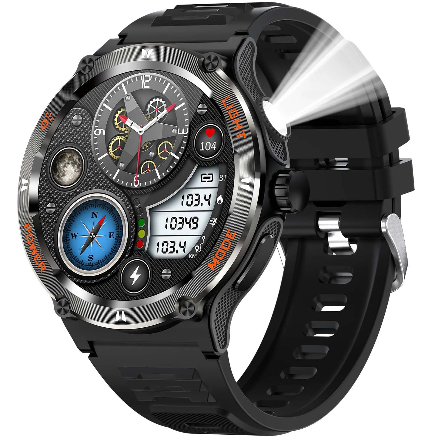 Smart Watch KT76 (Men, Sport, 3ATM Waterproof)