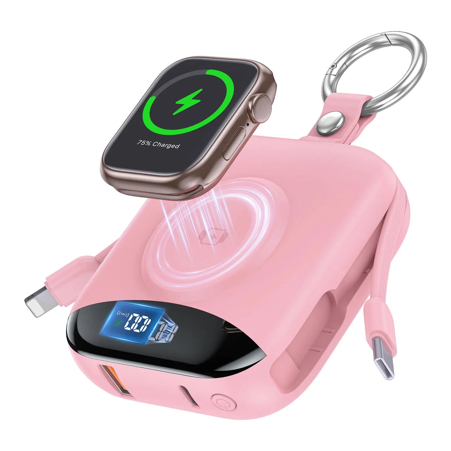 10000mAh 22.5W Fast Charging Power Bank with Built-in Cables,