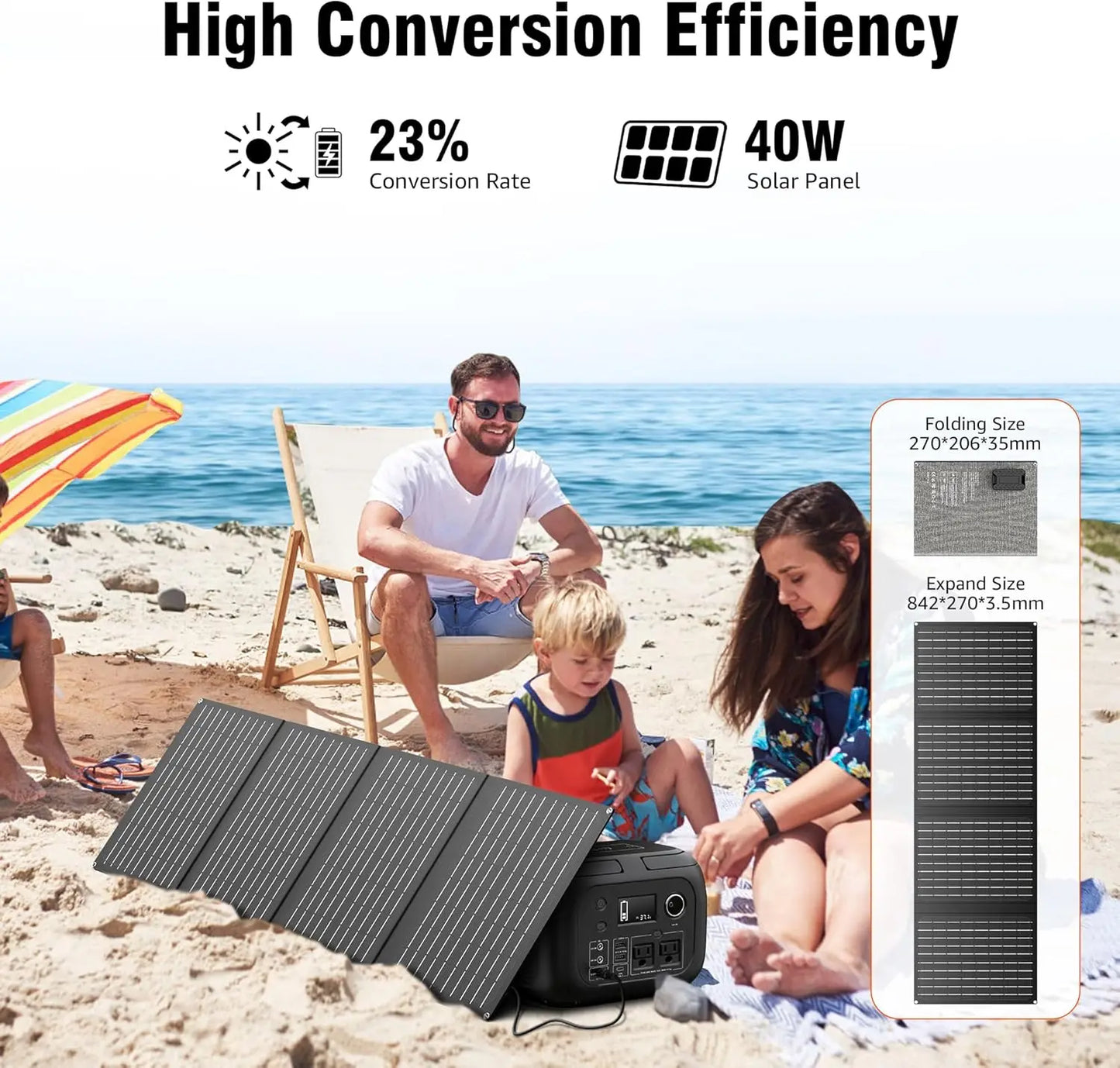 Solar Power Station for Outdoor Garden Travel Camping RV