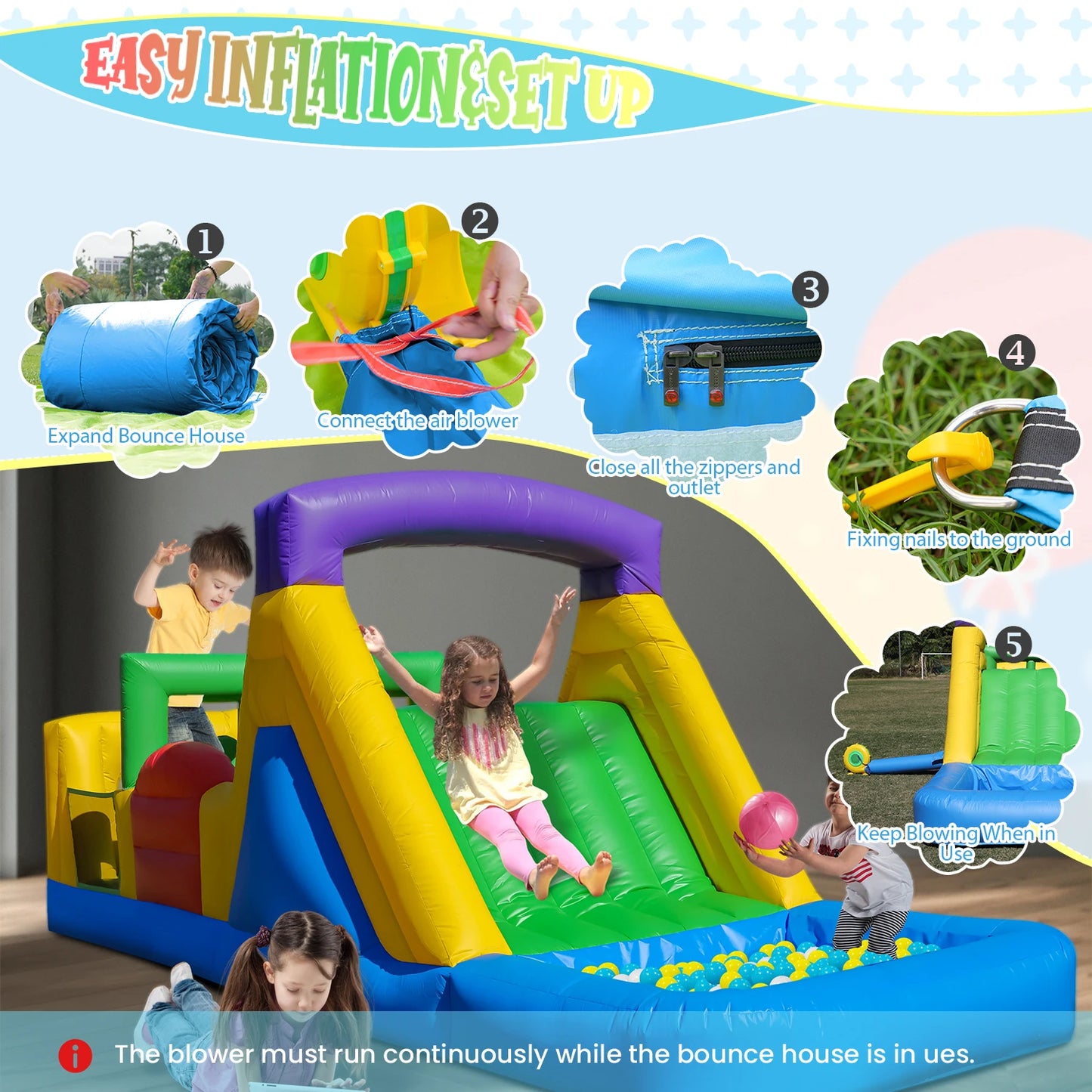 Commercial Inflatable Obstacle Bounce Castle