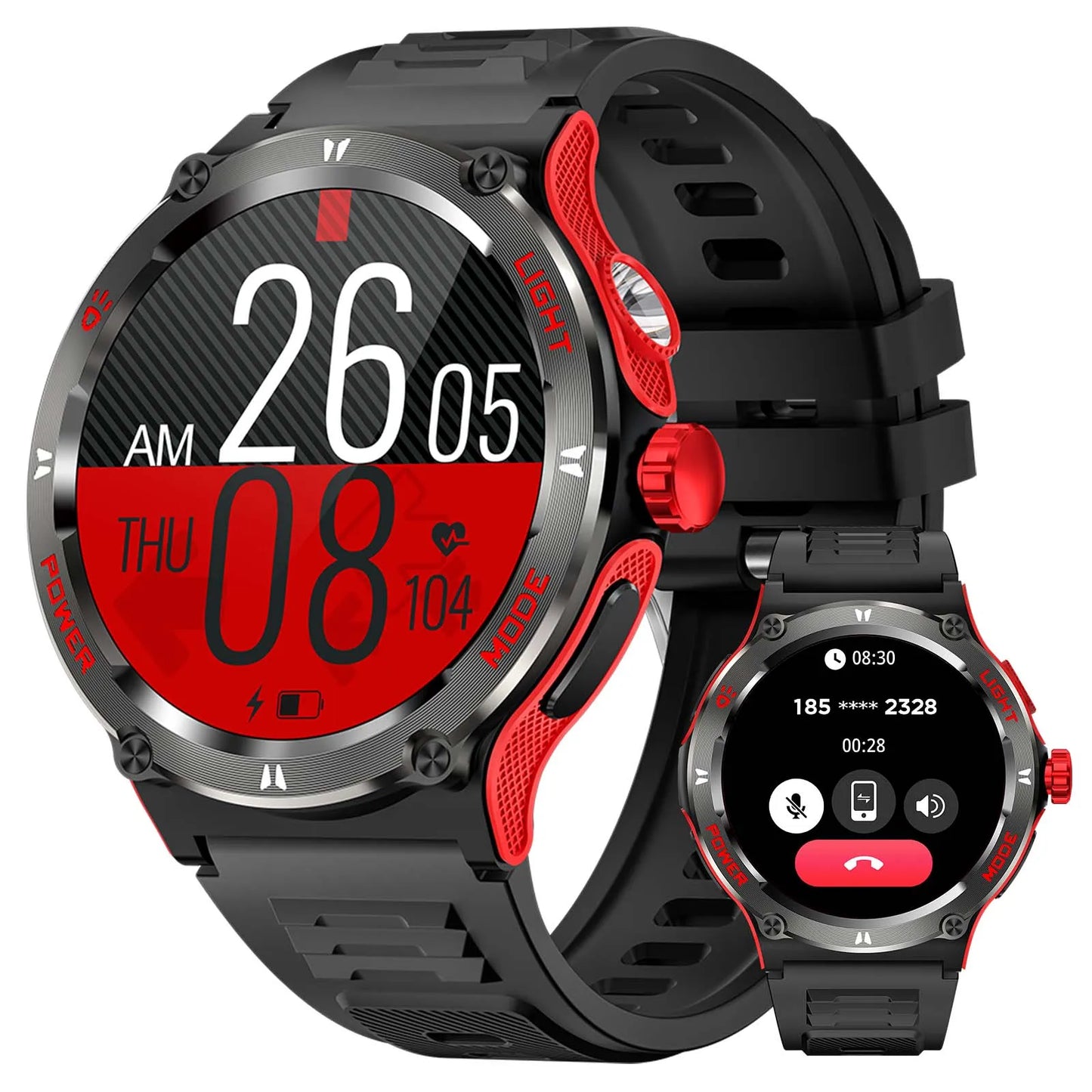 Smart Watch KT76 (Men, Sport, 3ATM Waterproof)