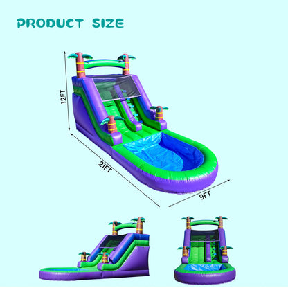 Giant Tropical Commercial PVC  Inflatable Water Slide