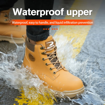 High-Top PU Anti-Smash Anti-Puncture Safety Shoes