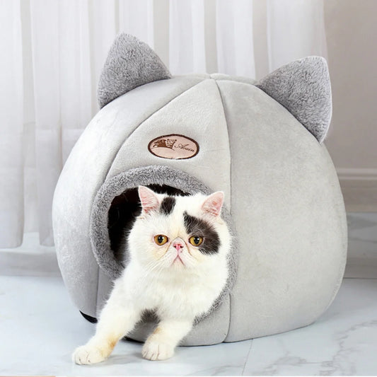 Cozy Cat Bed with Cute Ears