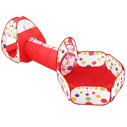 3 In 1 Child Crawl Tunnel Tent Kids Play Tent