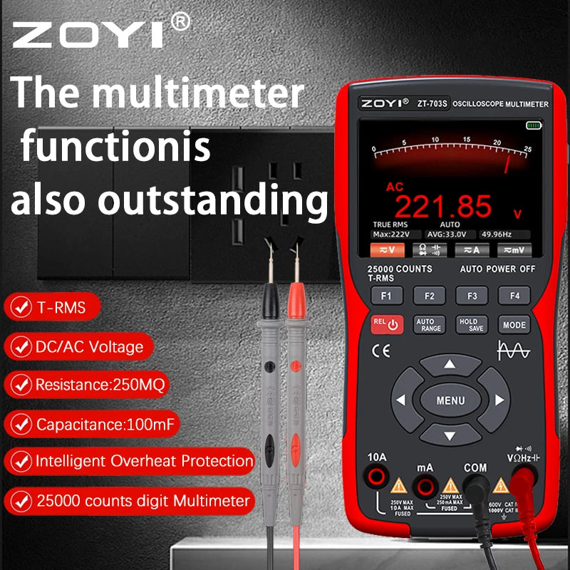 ZOYI ZT-703 Handheld digital oscilloscope multimeter
