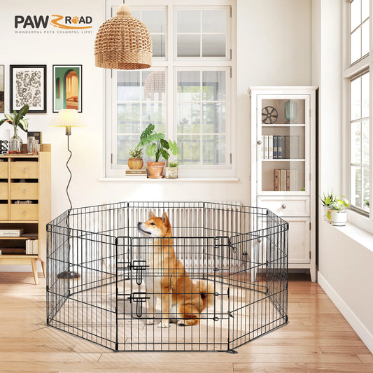 Foldable Metal Dog Playpen for Indoor/Outdoor