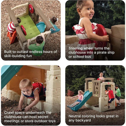 Kids Backyard Playset with Slide and Climber