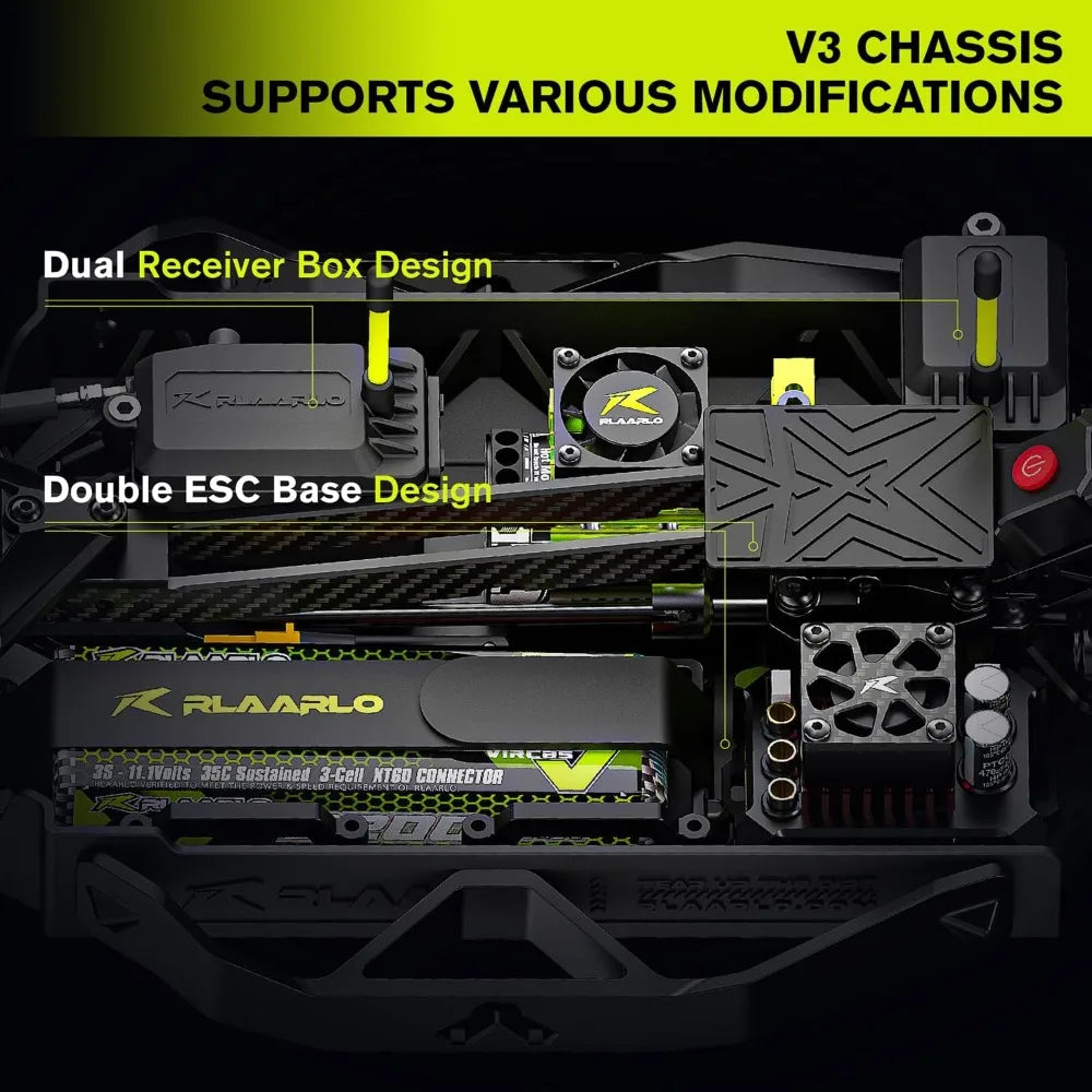 1/10 Brushless RC Drift Car 50MPH Gyro