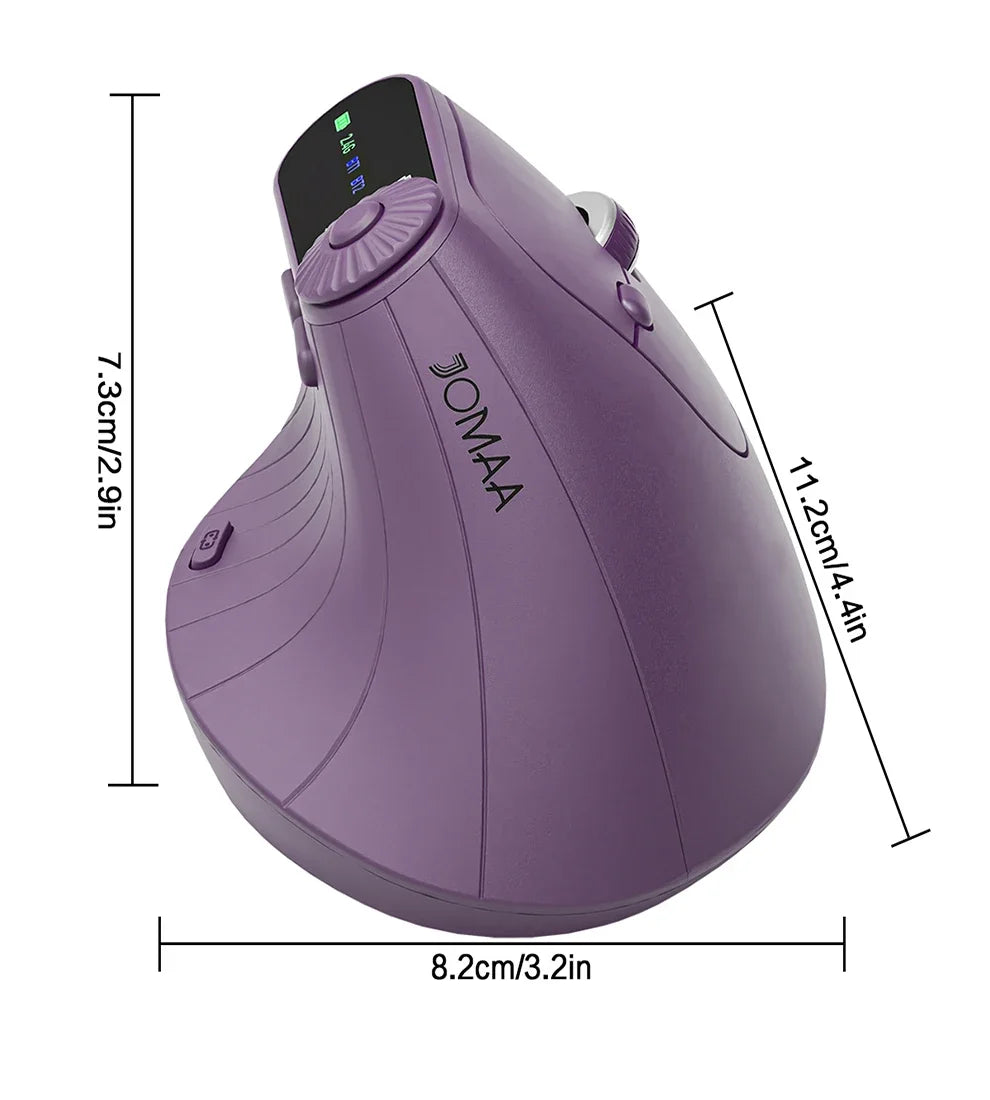 BT5.0 Wireless Vertical Mouse With Function Adjustment Knob