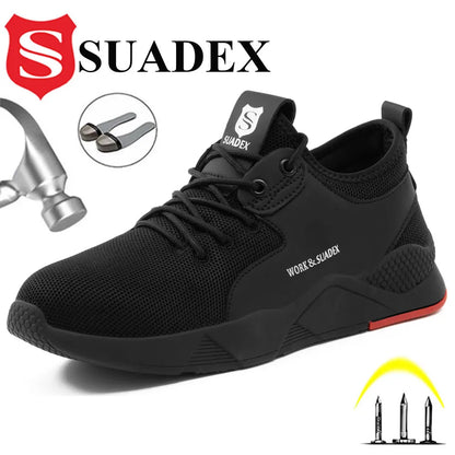SUADEX Steel Toe Anti-Smash Puncture-Proof Work Shoes