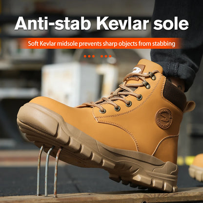 High-Top PU Anti-Smash Anti-Puncture Safety Shoes