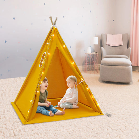 Portable Foldable Kids Play Tent with Lights