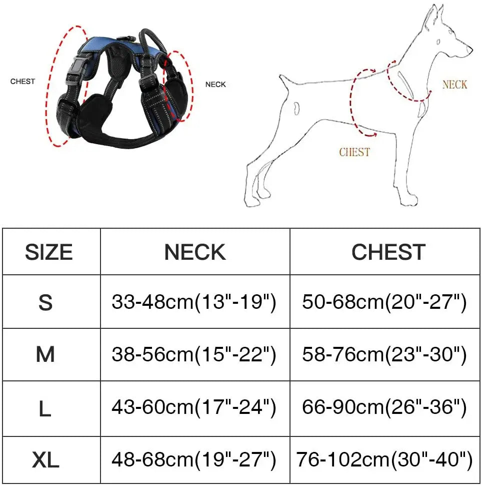 MASBRILL No-Pull Adjustable Dog Harness: