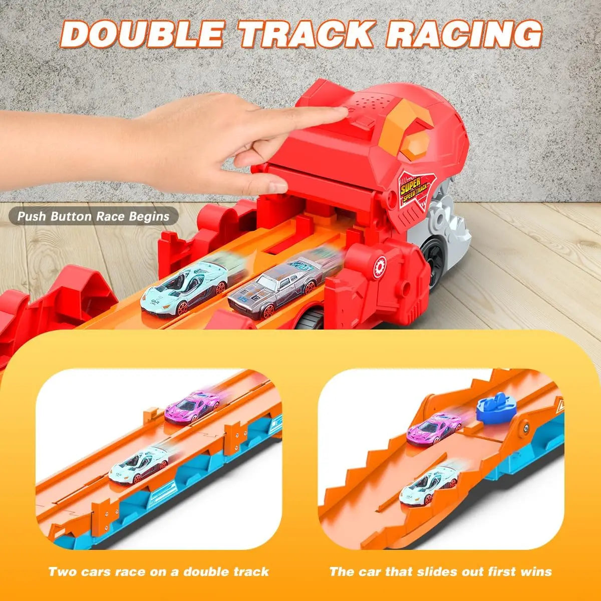 3-in-1 Dinosaur Transport Truck Toy