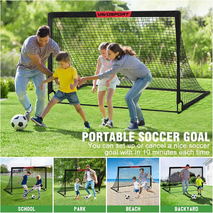 6x4 ft Portable Soccer Set for Toddler Youth Sports