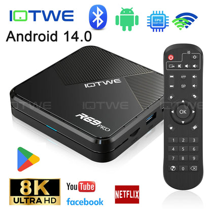 Android 14 TV Box R69 PRO Allwinner H728 Octa-Core WiFi 6 BT5.0 Voice Remote Control Box 1000M Support 8K Media Player