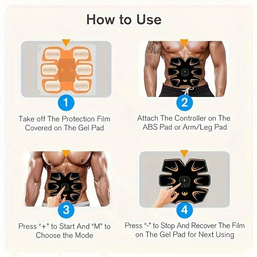EMS Abs Stimulator Muscle Toning Workout Equipment