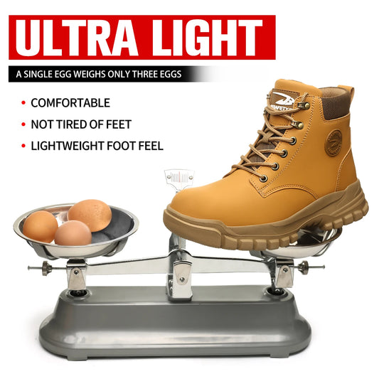 High-Top PU Anti-Smash Anti-Puncture Safety Shoes