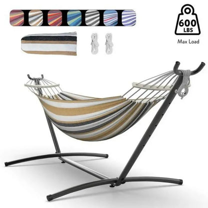 Hammock with Adjustable Stand (600lb Capacity)