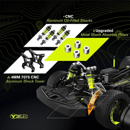 1/10 Brushless RC Drift Car 50MPH Gyro