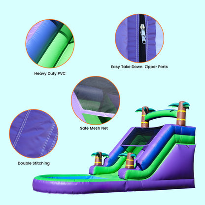 Giant Tropical Commercial PVC  Inflatable Water Slide