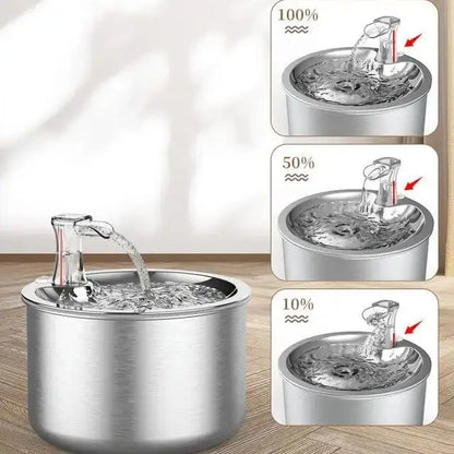 2L fully stainless steel pet water dispenser