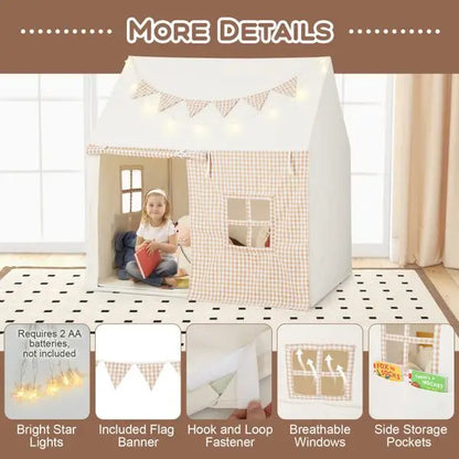 Large Kids Playhouse Tent with Padded Mat