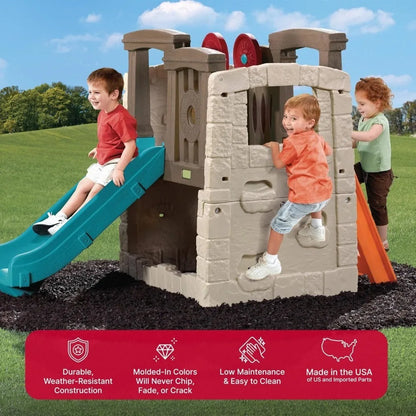 Kids Backyard Playset with Slide and Climber